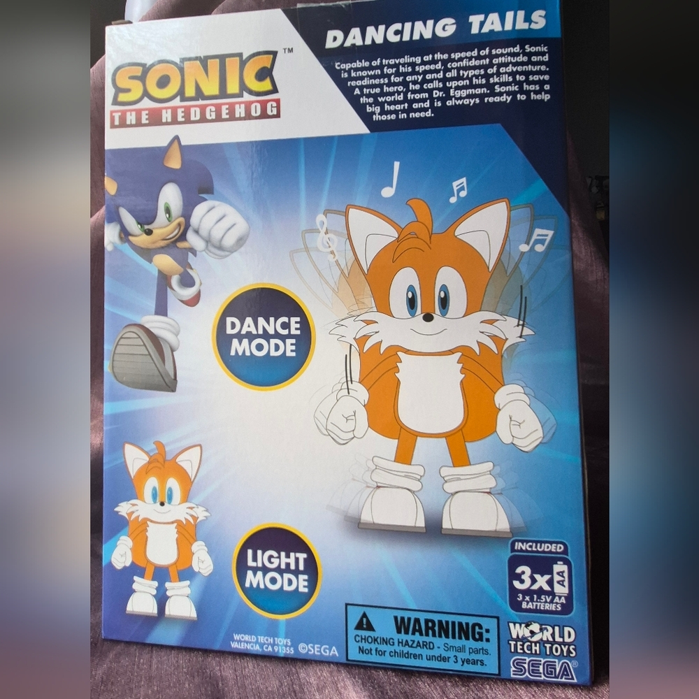 Sonic the Hedgehog "Dancing Tails" 10" Interactive Figure - Lights & Sound - NEW - Picture 2 of 5